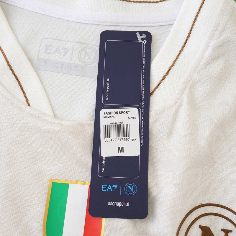 Camisa Napoli Away 25/26 New Balance - Branca e Dourada