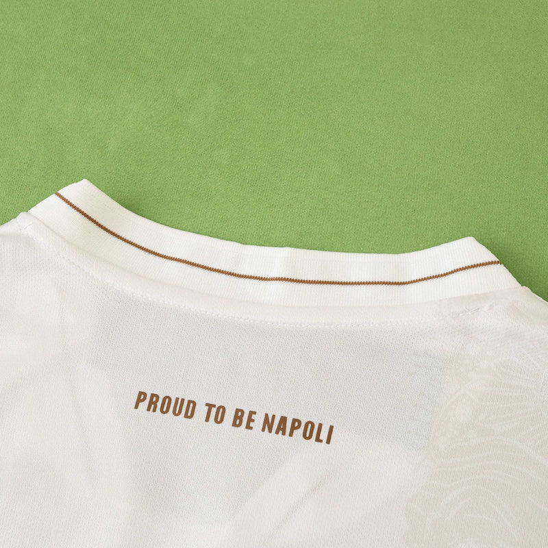 Camisa Napoli Away 25/26 New Balance - Branca e Dourada